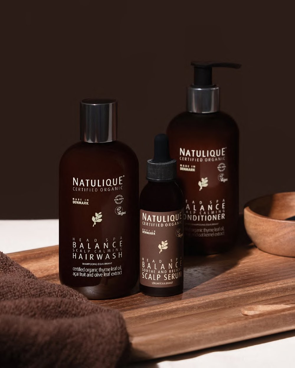 NATULIQUE Balance hairwash, conditioner and scalp serum